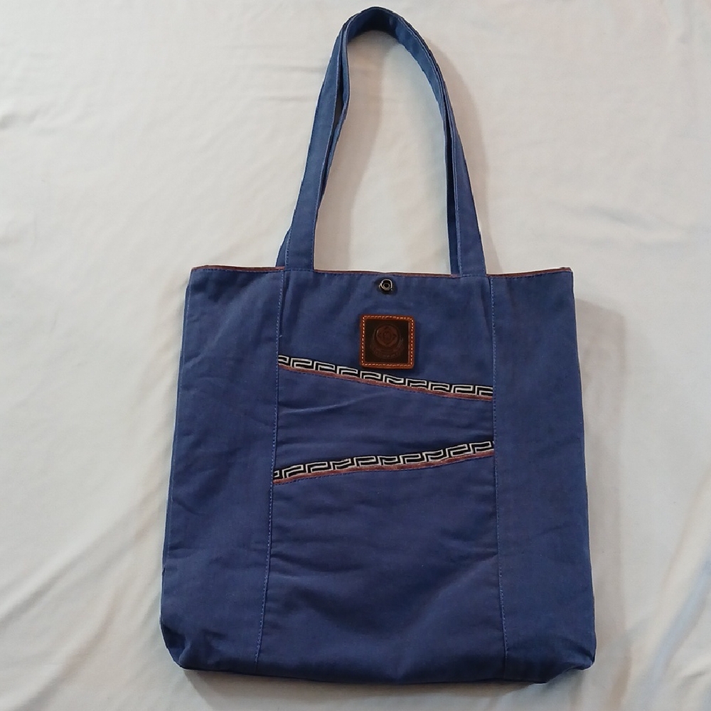 Blue Tote Shoulder Bag